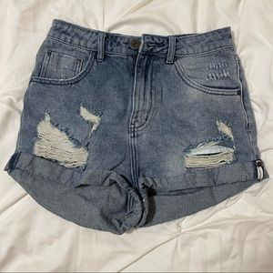 One X OneTeaspoon high waist Bandit denim shorts